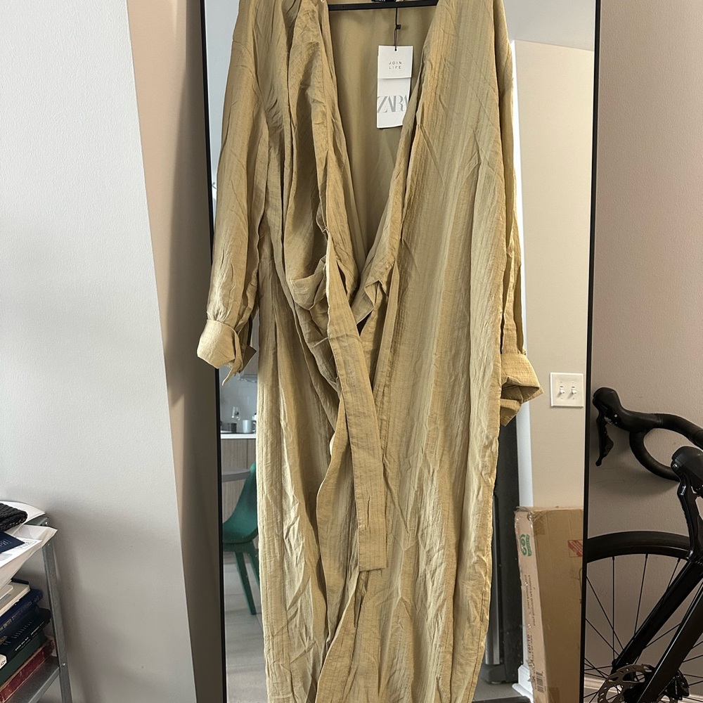 Zara Tan Wrap Dress